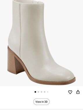 Women's  upper Leather Block Heel Ankle Boots Marc Fisher Melianna size: 9M